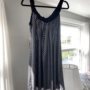 Sushi Flower Black & Silver Tank Dress